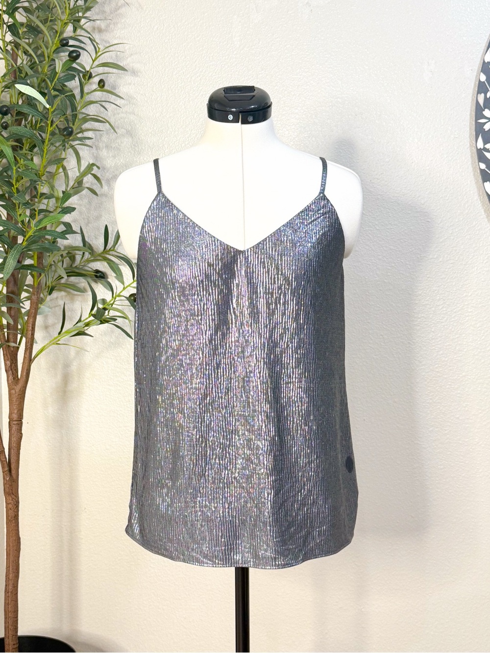LOFT Iridescent Metallic V-Neck Camisole